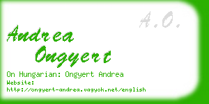 andrea ongyert business card